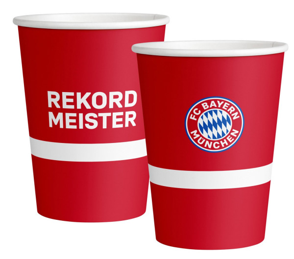 6 FC Bayern München Pappbecher 500 ml
