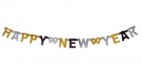 Anteprima: Ghirlanda Elegance Happy New Year 1,5m