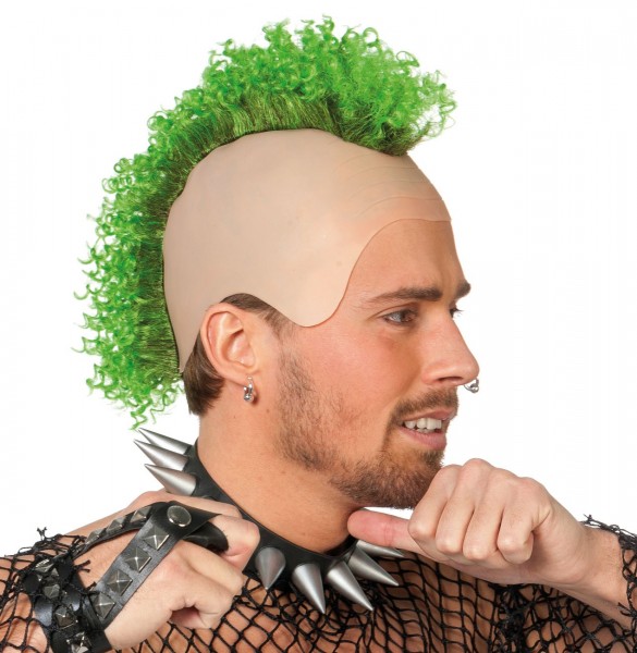 Iroquois neon green with bald head