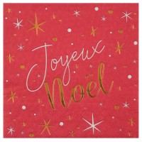 Anteprima: 20 tovaglioli rossi Joyeux Noël stella 33cm