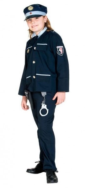 Niebieski mundur policyjny dla dzieci, 3 sztuki