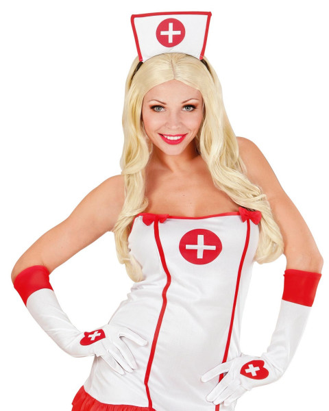 Weiß-Rote Krankenschwester Handschuhe 4