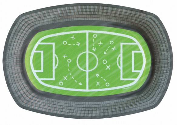 6 football stadium cardboard trays