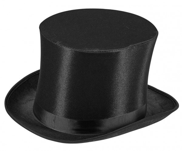 Klassieke satijnen hoed zwart