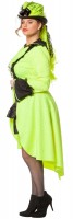 Widok: Kurtka damska w stylu barokowym, neonowa zieleń