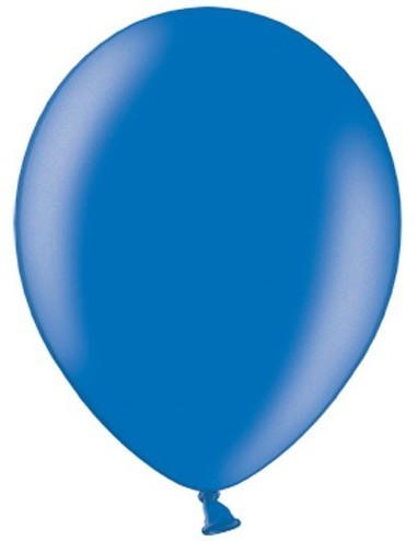 50 Partystar metalliske balloner kongeblå 30cm