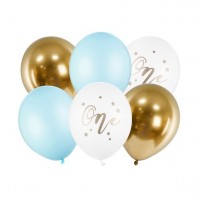 Zestaw balonów na pierwsze urodziny 6 sztuk