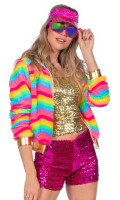 Vorschau: Plüsch Rainbow Jacke für Damen