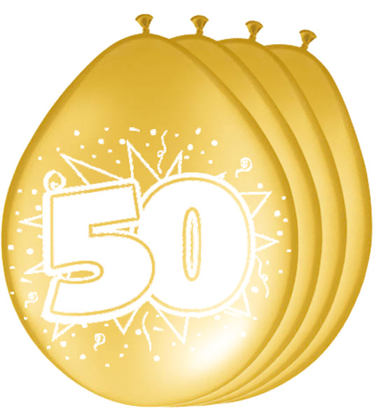 8 Goldene 50. Geburtstag Ballons