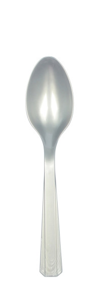 20 plastic spoons in silver