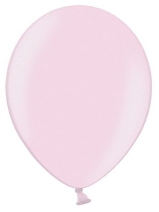 100 globos metalizados Celebration rosa claro 23cm