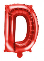 Roter D Buchstabenballon 35cm