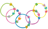 5 Bracelets papillon multicolores