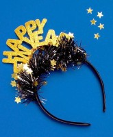 Widok: Opaska do włosów New Year Queen złota