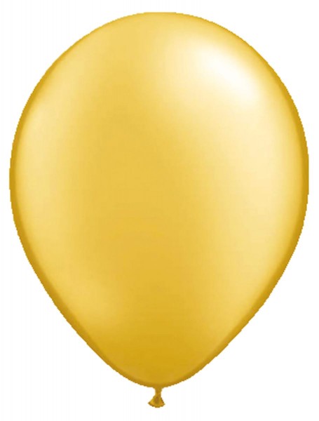10 balonów metaliczne złoto 30cm