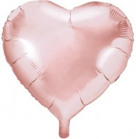 Herzilein Folienballon roségold 61cm