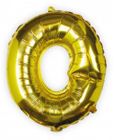 Vorschau: Goldener Buchstabe O Folienballon 40cm