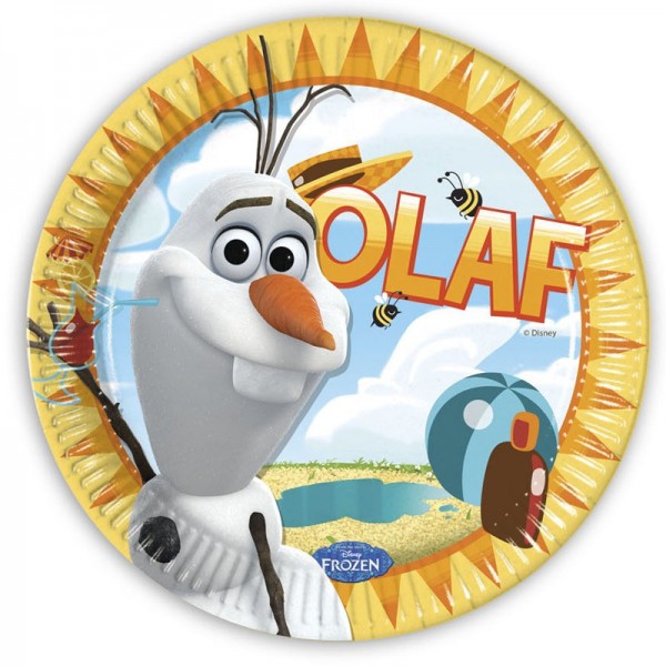 8 Olaf's summer fun paper plates 23cm