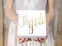 Preview: 10 Thank you cake boxes gold