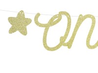 Preview: One Star garland gold 50 x 12cm