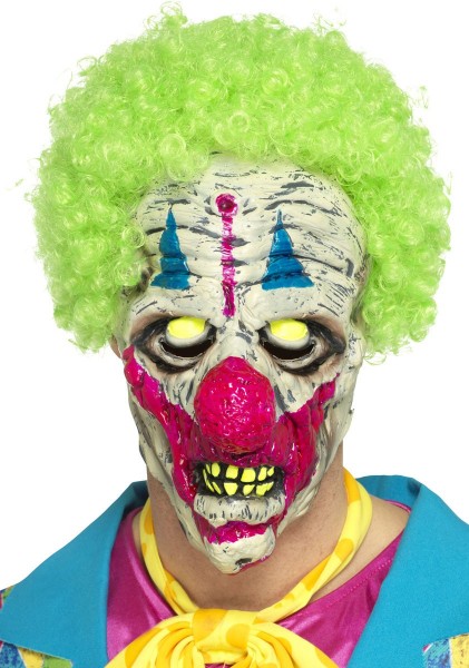 Frankie clown d'horreur UV avec des cheveux
