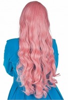 Vista previa: Peluca de pelo largo rosa helado para mujer