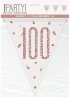 Oversigt: Wimpelkette Happy 100th Roségold