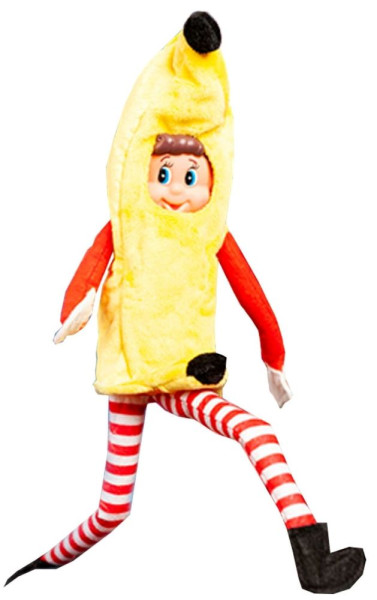 Elf in bananen outfit 30cm