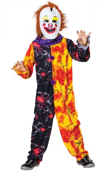 Colorful unisex kids jumpsuit horror clown