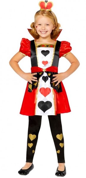 Queen with heart girl costume
