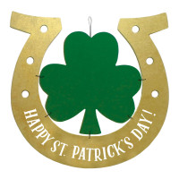 St Patrick's Day horseshoe hanger 39 x 38.5cm