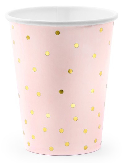 6 Party Queen paper cups pink 260ml