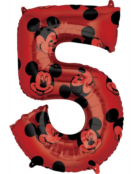 Mickey Mouse Zahl 5 Ballon 66cm