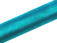 Preview: Organza fabric Julie turquoise 9m x 16cm