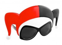 Preview: Harley Quinn glasses with half mask