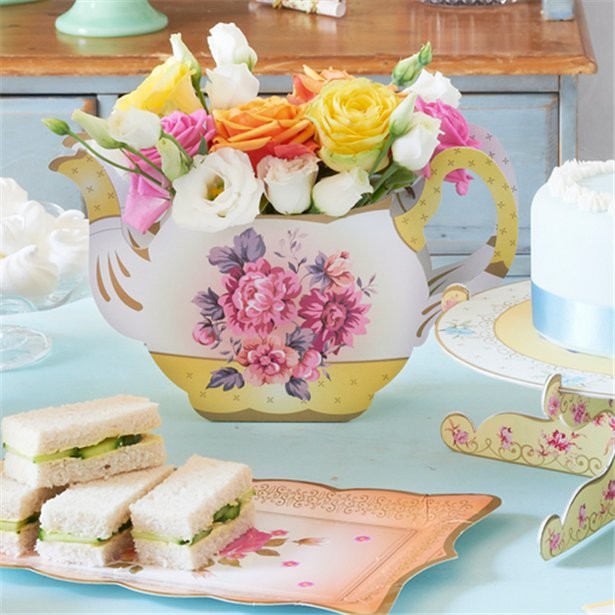 Cardboard vase in the shape of a teapot | Party365.com