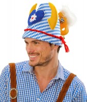Vista previa: Divertido sombrero de Oktoberfest con estampado de Bavaria