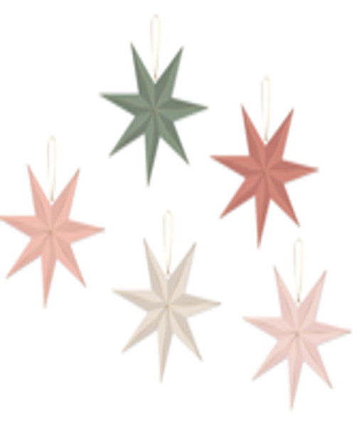5 paper stars - sensual Christmas splendor