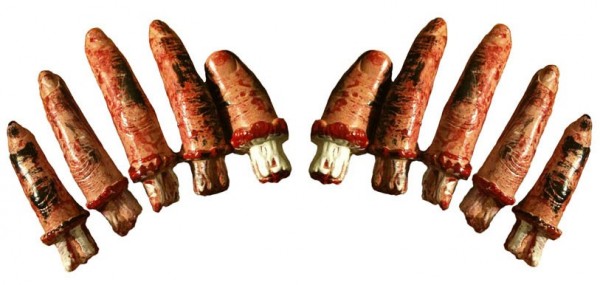 10 severed bloody fingers