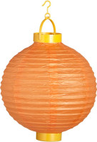 Orangefarbener LED Lampion 30cm