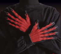 Widok: Diabelskie rękawiczki 3D z pazurami