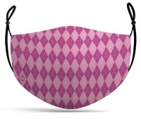 Pink plaid mouth and nose mask