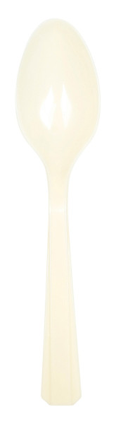 20 plastikowych łyżek Mila waniliowa 14,5 cm