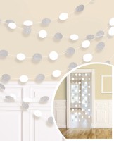 6 cintres décoratifs Sparkling argent-blanc