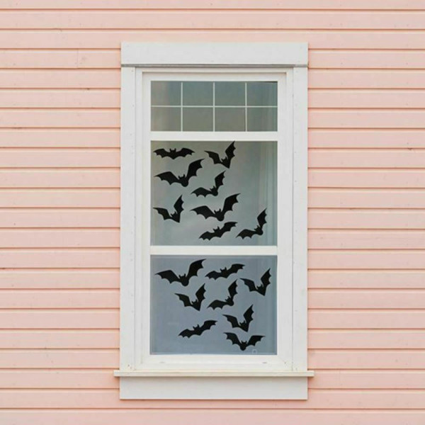 24 pegatinas de ventana de murciélago