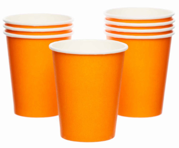 8 Clementine paper cups 227ml