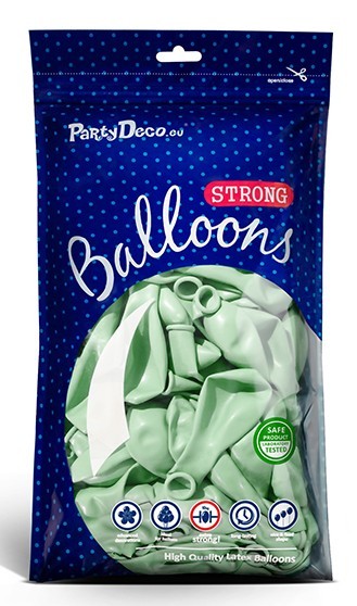 50 ballons Partylover menthe 27cm 4