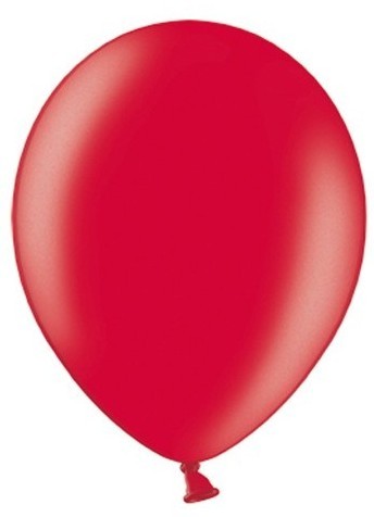 50 Partystar metalliske balloner røde 27cm