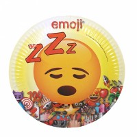 Oversigt: 6 sjove Emoji World-papirplader 23 cm