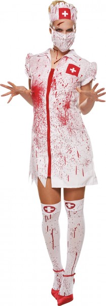 Blodig rædselsygeplejerske Lucy damer kostume